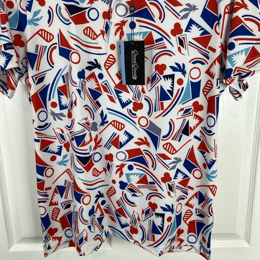 Good Good Golf Mens Proud & True Performance Polo Shirt Casual NEW Mens Large - Picture 2 of 6